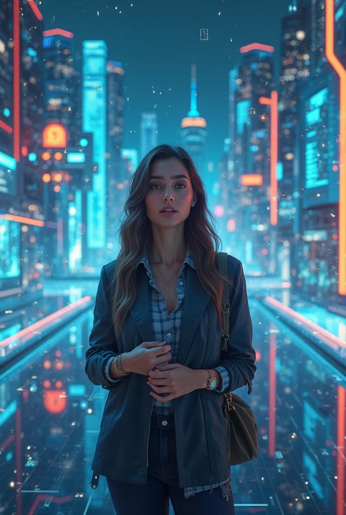 create a thumbnail for a video named 
HOW TO START INVESTING IN CRYPTO (in 2024) with a girl phpto