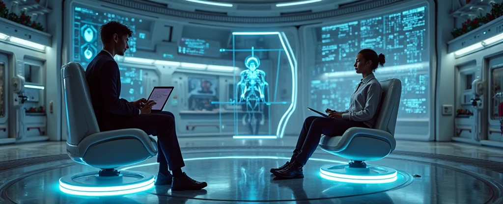 there is a woman sitting in a chair watching a movie on a big screen, ash thorp, perfect android girl family, glass arms, still from loki ( 2 0 2 1 ), 1970 furniture, alexa mini, the incal, cgsociety - no cameron, futuristic female beekeeper, gaming room in 2 0 4 0 --auto --s2