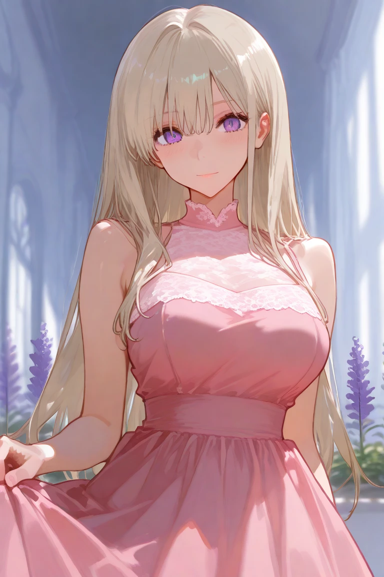 hairy, detail, Large Breasts,
frilly dress,Cleavage,Sexy pose,The cheeks are flushed,rabbit,garden