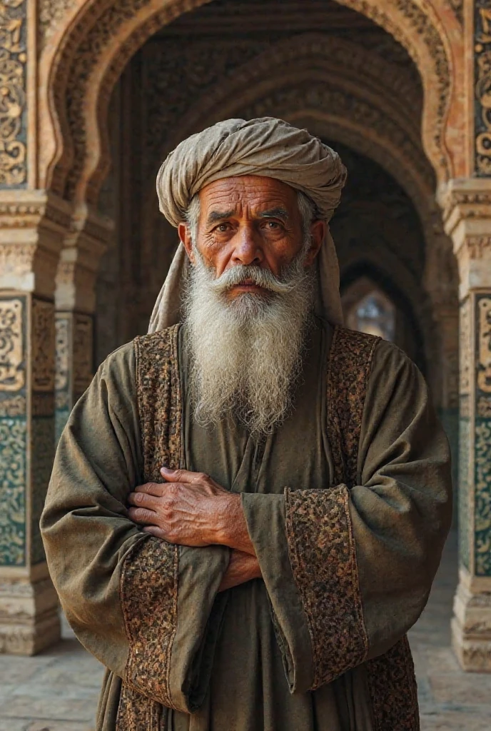 Create a image of Molvi of Islam old time 