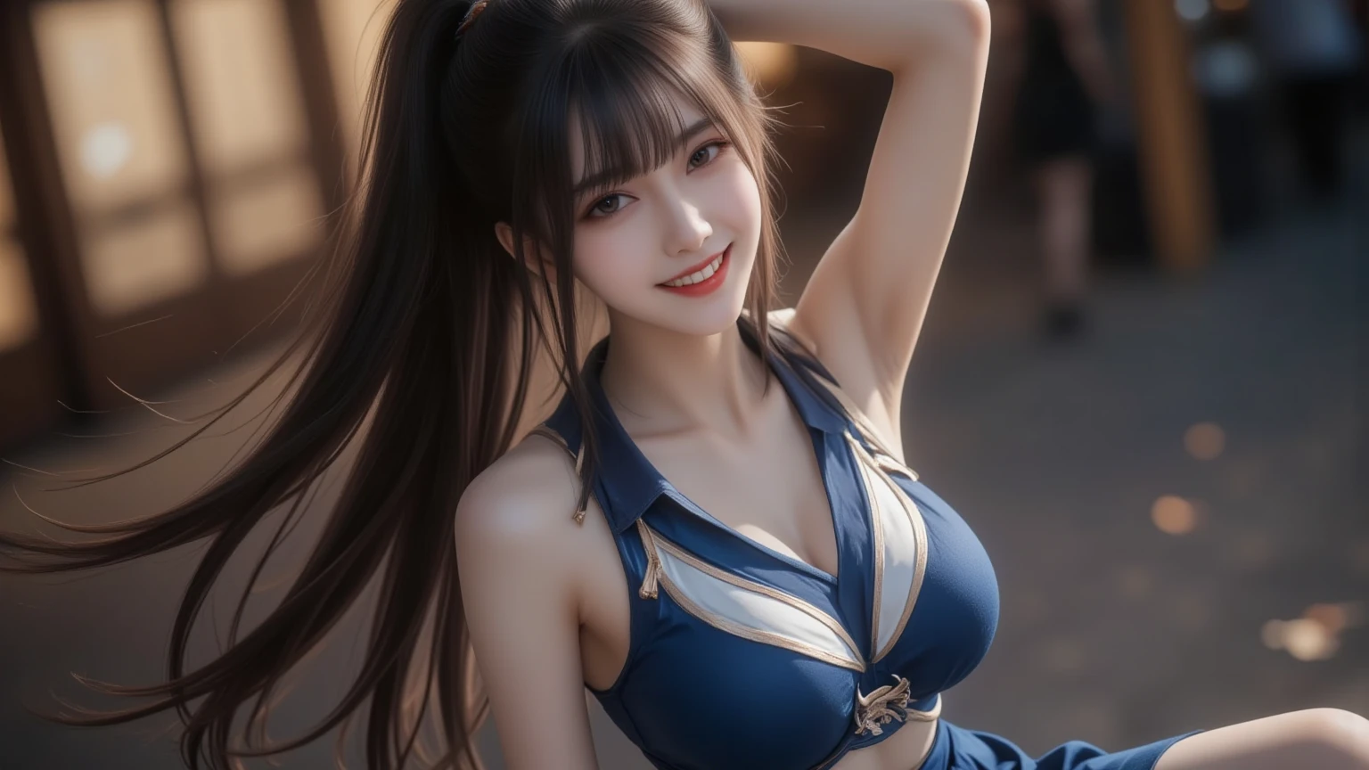 ((Highest quality, 8k, Representative works in detail, Ultra-high resolution)), Group photo, (Looking at the audience), (Cowboy Shot), Attractive women, ((Big Breasts)), smile, ((Black Choker)), Slim figure, (Blue contacts), Long eyelashes, bangs, Beautiful shiny brown hair, Nogizaka idol, Slim face、((Completely naked、Pointed nipples、Large areola))、Dependents、((garden, city, blue sky))、user