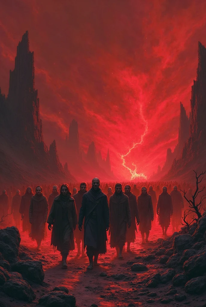 কিছু লোক সারিবদ্ধ হয়ে জাহান্নামের ভিতরে প্রবেশ করে