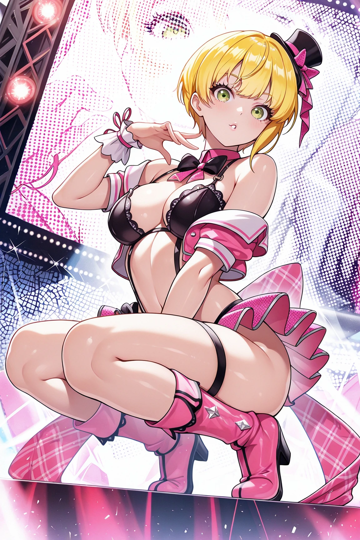 (1girl) solo, charlottedunois, charlotte dunois, long hair, blue ribbon, hair ribbon, low ponytail, necklace, pendant,, large breasts, live stage, solo,, large Breasts, nsfw, nipple, naked, empty eyes ,, (Sweating profusely, Love juice, Wet Woman, female ejaculation),, Heavy snowfall area frozen, wet, Are crying, Naked girl in the ice、 alone, smile, naked , Peeing, lactation, projectile lactation