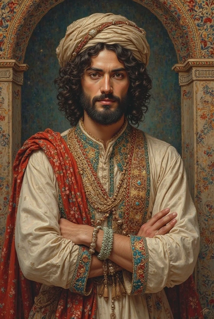 "An image of a young Sasanian vizier."

