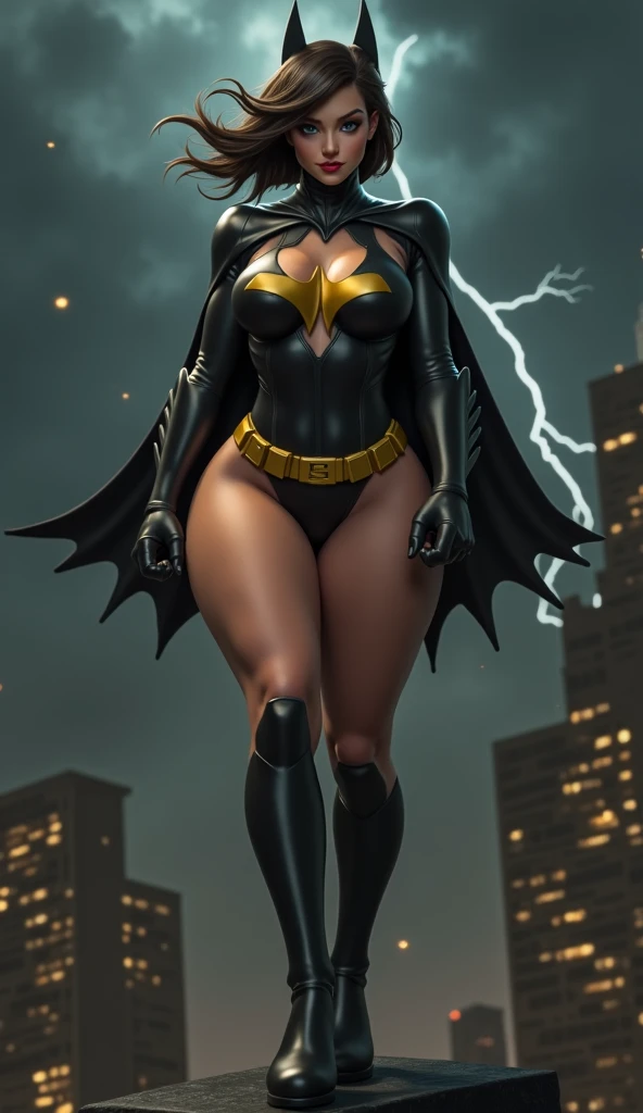 Batgirl thick thighs big breasts athletic body 