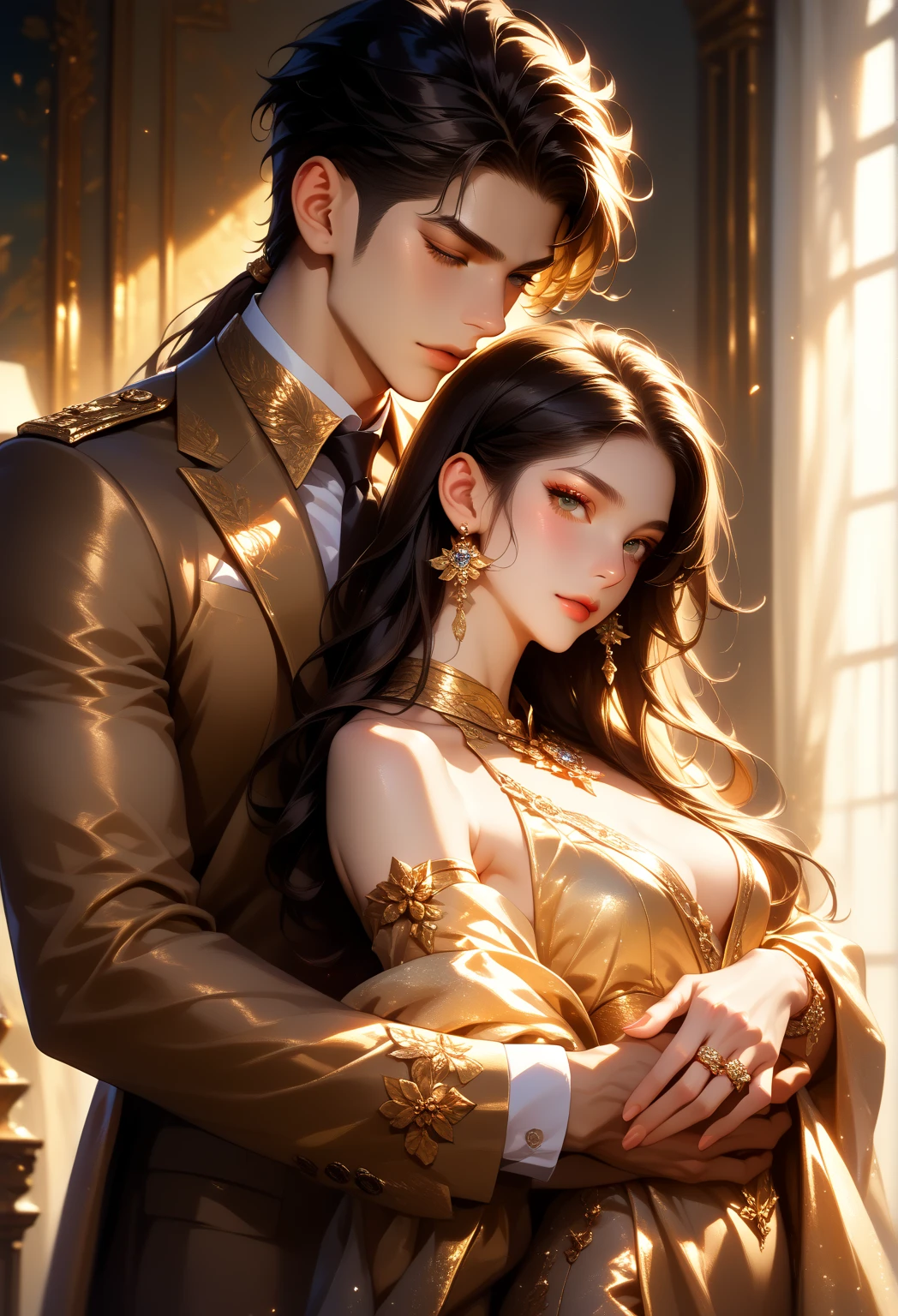(巨作, Best quality, Realistic),
1girl huge large breasts,(on the St. Peter's Square of Vatican,crowd of), st. Peter's Square of Vatican background,gypsy dress,(Princess Eyes,shiny pupils),Dancing,  Gold, banquet, crowd of, picking up skirt,
[Slight smile],