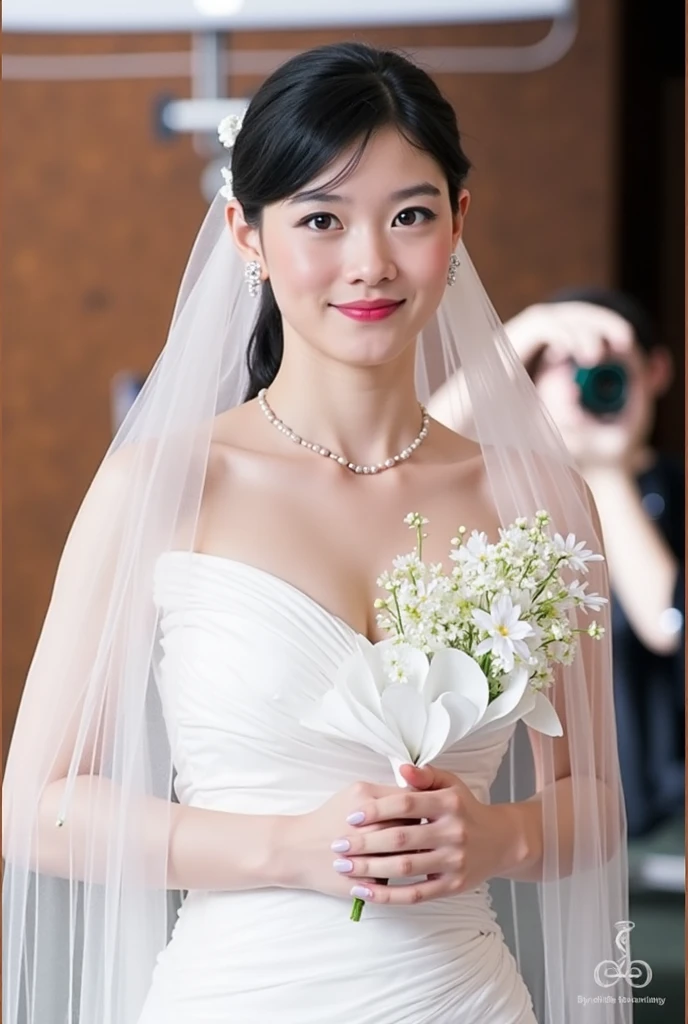 korean,realistic, masterpiece, final detail, photo realistic, intricate detail, octane rendering, 8K, 1Girl, full bodyperfect face, beautiful face, NSWF, trough reference, detail hair,, black bow, black gloves, black legs, blue eyes, blue hair, bow, collarbone, dress, drill hair, ruffles, ruffles, gloves, gwen, headdress, highres, long hair, parted lips, puffy sleeves, purple eyes, smile, solo, white dress, oil skin,