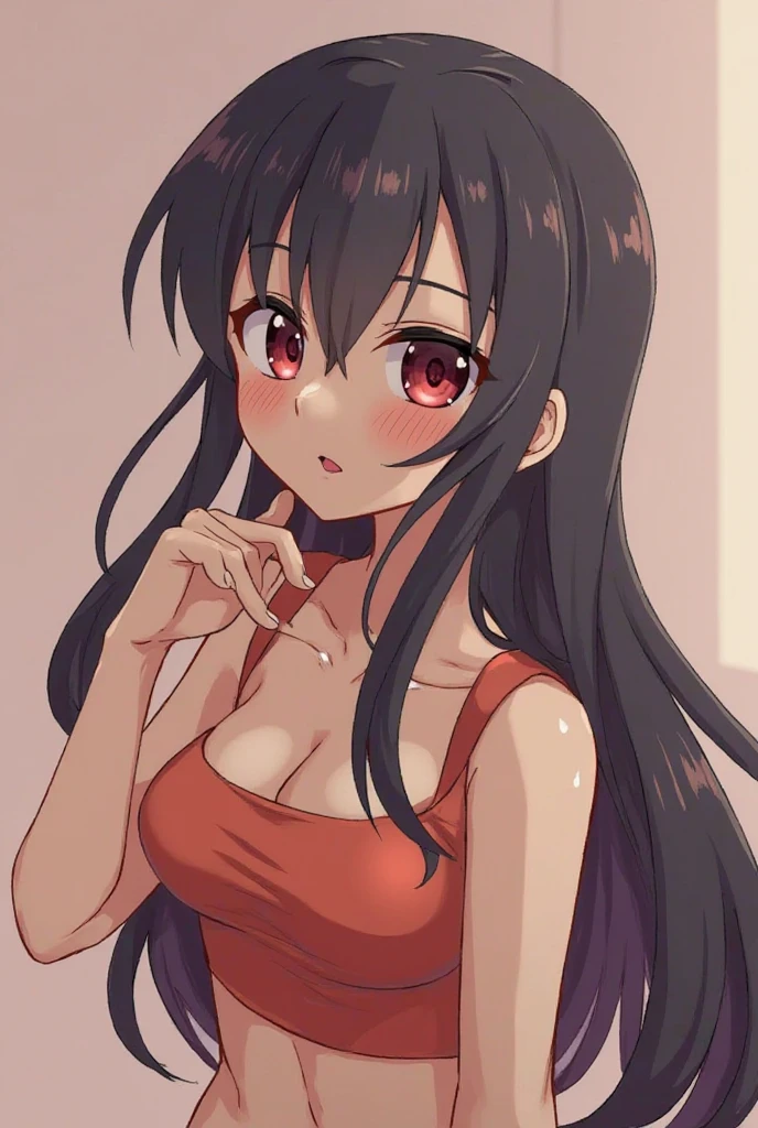 Anime girl with long black hair and red eyes in a white dress, seductive anime girl, anime moe artstyle, attractive anime girl, anime Waifu, cute anime girl portraits, pretty anime girl, beautiful alluring anime teen, cute anime girl, beautiful anime girl, anime girl, anime style 4 k, ecchi anime style, (anime girl), beautiful anime woman