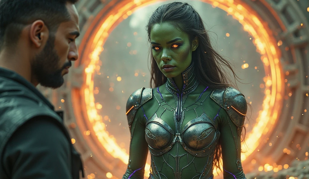 In New York, Time Square, a 25 year old woman in an ultra-detailed Green Goblin style armor by Willem Dafoe, hot insect humanoid woman, NSFW version, big yellow eyes, goblin, only one, witch face with wrinkles, big eyes and detailed lips, wrinkled skin, green skin tone, dark and mysterious lighting, oil painting, stunning details, dark atmosphere, mystical photo, sharp focus, woman blowing green smoke, emerald green background, scary but intriguing, Unique character portrait , full body, (best quality, realistic, High: 1.2), (medium breasts: 1.3), (full breasts: 1.3), (realism: 1.5), (Realisitc: 1.4), (Absurdity: 1.4), 8k, ultra -detailed, Beautiful woman detailed, (only:1.4), 1girl, (Viewer facing:1.2)