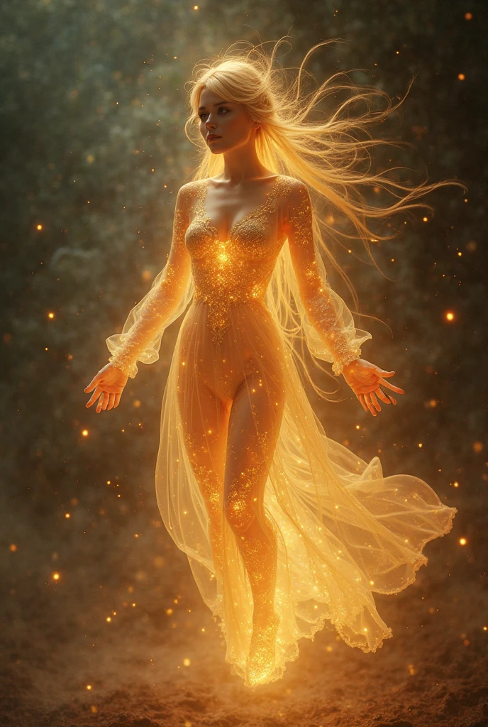 (masterpiece, best quality), 8K,(((Very detailed))), Race:1.8,Super intricate Race pattern,colorful Race pattern,Stained glass background transparent body, Mandala,Light Up,cold, 1 female,Open back,(curls,Blonde),