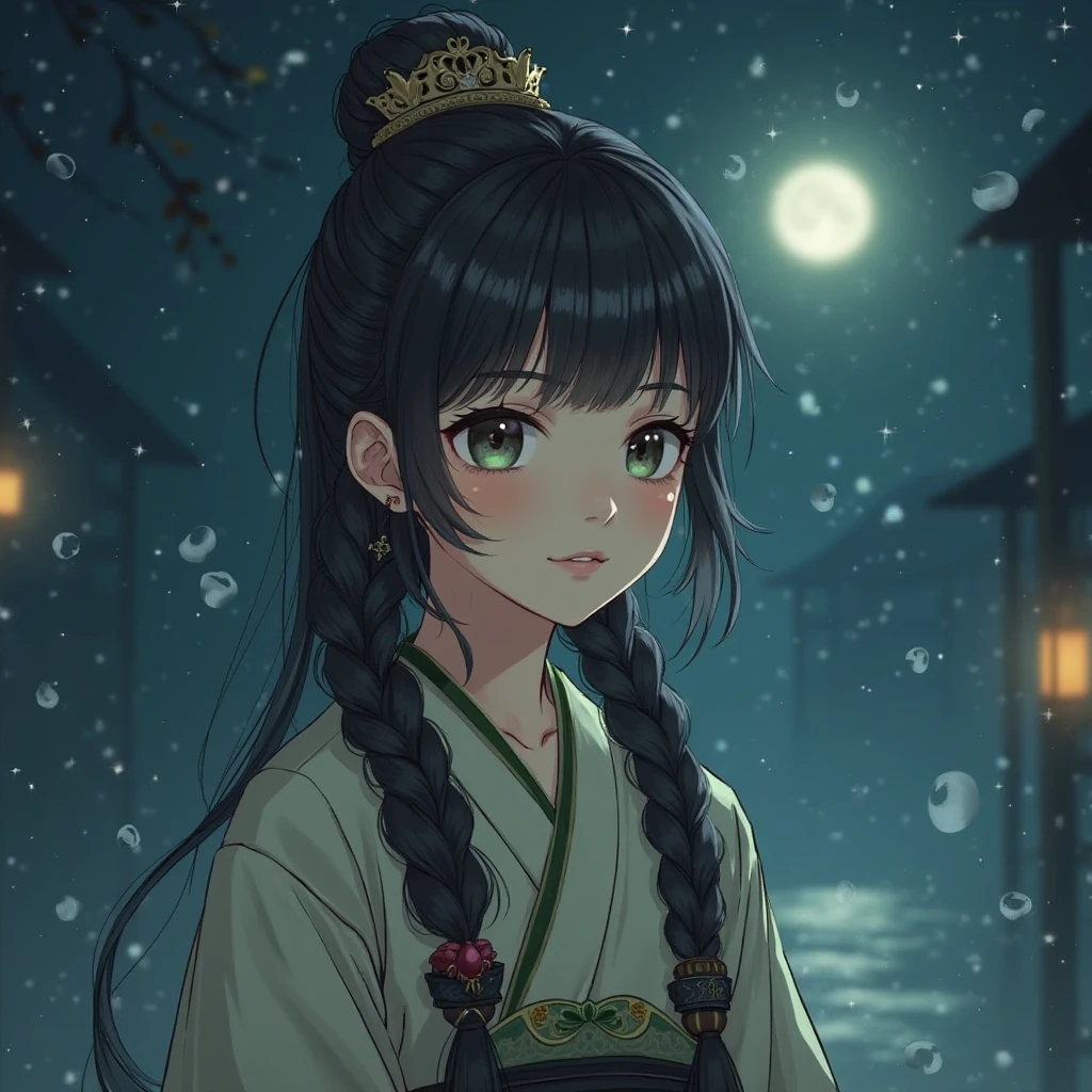 The Apothecary Diaries Screenshots
Gender: Girl
Age 16
Height 170
Braids
Hair: The silver braids shine in the moonlight
Eyes: Shining like a jewel, emerald
Bangs: Full bangs
beautiful girl
background night
Dreaming cute girl
Determined look

下女
The woman below
China in the Tang Dynasty
着物
下女
オレンジの着物