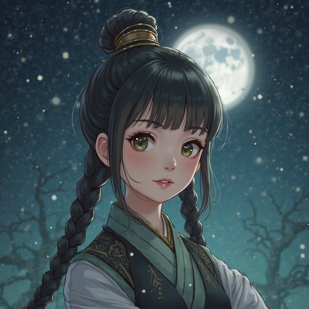 The Apothecary Diaries Screenshots
Gender: Girl
Age 16
Height 170
Braids
Hair: The silver braids shine in the moonlight
Eyes: Shining like a jewel, emerald
Bangs: Full bangs
beautiful girl
background night
Dreaming cute girl
Determined look

下女
The woman below
China in the Tang Dynasty
着物
下女
オレンジの着物