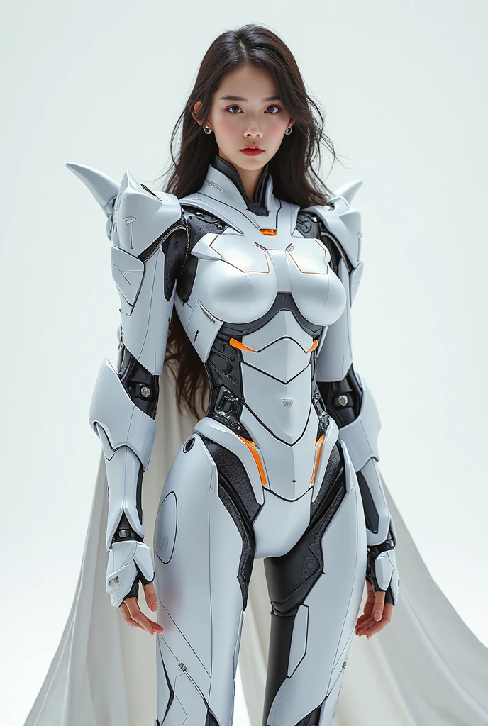 A beauty girl with white hair, (REALISTIC:1.2), (PHOENIX GOLD HELM:1.1), (BIG BUTTOCKS, HUGE FAKE BREAST:1.5), (CLEAVAGE:1.5), (BARE MUSCLE ABS:1.3), (MECHA GUARD ARMS:1.1), (RED SHINY FUTURISTIC MECHA BREASTPLATE, BLACK MECHA SKINTIGHT SUIT PANTS, MECHA GUARD ARMOR LEGS, HIGH HEELS:1.5), (MUSCULAR BODY, SWEATY SKIN, SEXY LONG LEGS:1.1), (LOOKING AT VIEWER:1.3), (female focus:0.9), (WALKING HALLWAY OF FUTURISTIC SPACE STATION:1), (BRIGHT LIGHT WHITE_ROOM:1.3), HYPER TEXTURE, 4X MSAA, UNREAL ENGINE RENDER, PHYSICALLY-BASED RENDERING, ULTRA HIGHT DEFINITION, 16K, 1080P.