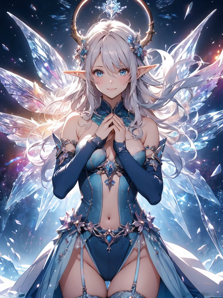 最high quality、1 woman elf facing forward、Succubus、(( sleeping on your back1.9 ))((underwear))'((low angle1.5 ))、Lean your body backwards、beautiful瞳、tears、、beautiful装飾、brassiere、panty、Ice tiara、Swirling Ice、Crystal of snow、A world made of ice、最high quality , fractal art.Ice Throne、ice World、bikini、beautiful胸、Large Breasts ((Laugh beautifully、))((Glowing ice ))SMqueen、beautiful顔、Orgasm、Ecstasy、sex,全身beautiful装飾の下着、World of Illusions、Ice crystals、Crystal of snow、Ice wall、ice World、Bigger on the front、 beautiful輝き,High-definition depiction, Realistic, 8k, Unity, beautiful太もも,,Giant Devil's Wings、虹colorに輝く翼、、 light smile, Beautifully and vividly drawn, , beautiful beautiful透き通る肌、輝くbeautiful装飾の魔法、、beautiful装飾、 , beautiful、 Romanticism,mosquito。 混沌の最もbeautiful形, Mr..々color, Intertwined flowers, P article,Magical gentle light,smile,,image quality、masterpiece、beautiful顔、Super beautiful elf woman((Big breasted 22 year old office lady、Bust 120,Beautiful long ironed hair、Silver Hair、height: 165cm。、Esbian、、high quality、、Visual Arts、最high quality、1 womanエルフ NP: Worst quality ,beautiful fractal art 、frozen、、light、Beautiful radiance,High-definition depiction, Realistic, 8k, Unity, , light smile, Beautifully and vividly drawn, , Beautiful, beautiful, clear skin、 Countless rays of light pouring down, Swirling Light, big background, , Intense light is emitted from the magic circle in front of the girl. Romanticism,Cowboy Shot: 最high quality snow palace