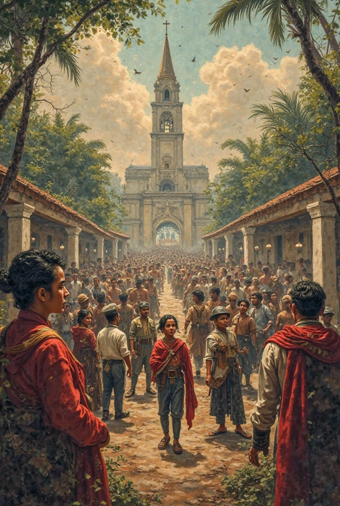 make me a poster about spanish colonization by Jose Rizal’s Noli Me Tangere