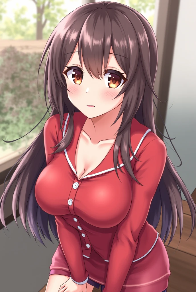 ((Tabletop, highest quality, High resolution, , Perfect Pixel, 4K,))), 1 female teacher, single, alone, beauty、The whole body is visible、 ((Long Wavy Hair, bangs, Brown Hair)), ((Brown eyes, Beautiful eyelashes, Realistic eyes)), ((Detailed face, Blushing:1.2)), ((Smooth texture:0.75, Realistic texture:0.65, Realistic:1.1, Anime CG Style)), Large Breasts, Dynamic Angle, Perfect body, (( , , Santa Claus Cosplay Hat、 Santa Claus Cosplay Sweater,Floral lace panties 、)), 、、Very embarrassing panic smile, 、、classroom、Sit at a desk、Spread your legs、、Touching the crotch with both hands、soft 、Angle from below)、