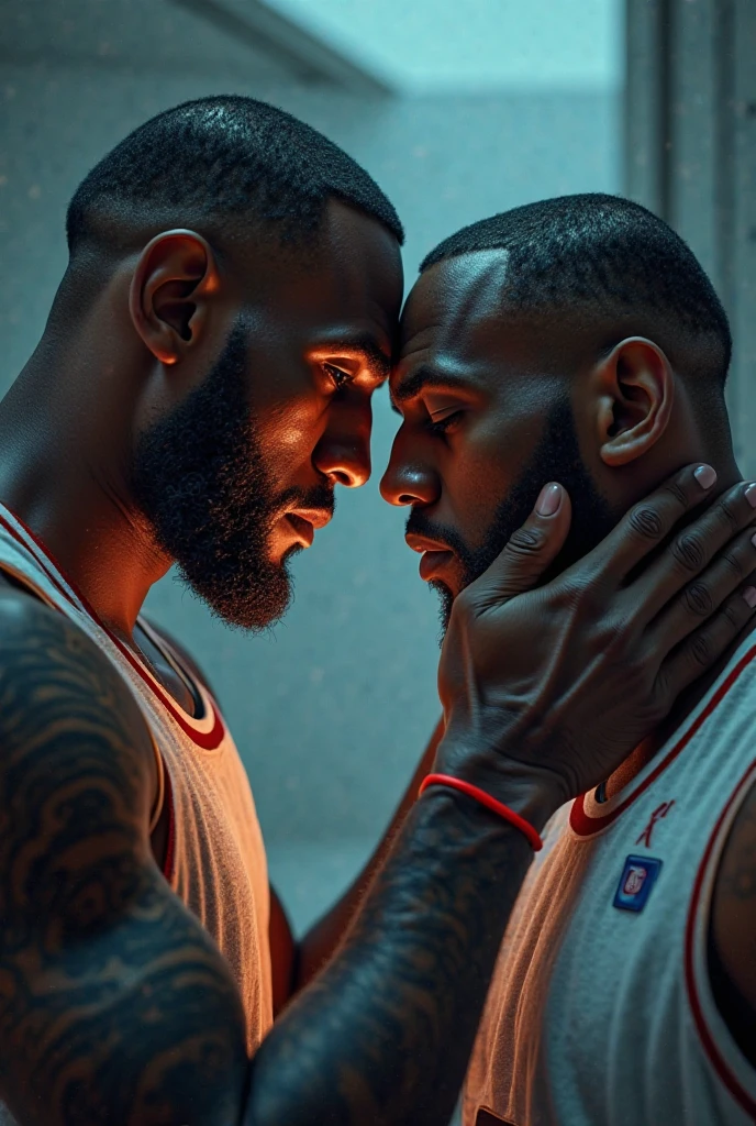 Lebron kissing mike tyson 