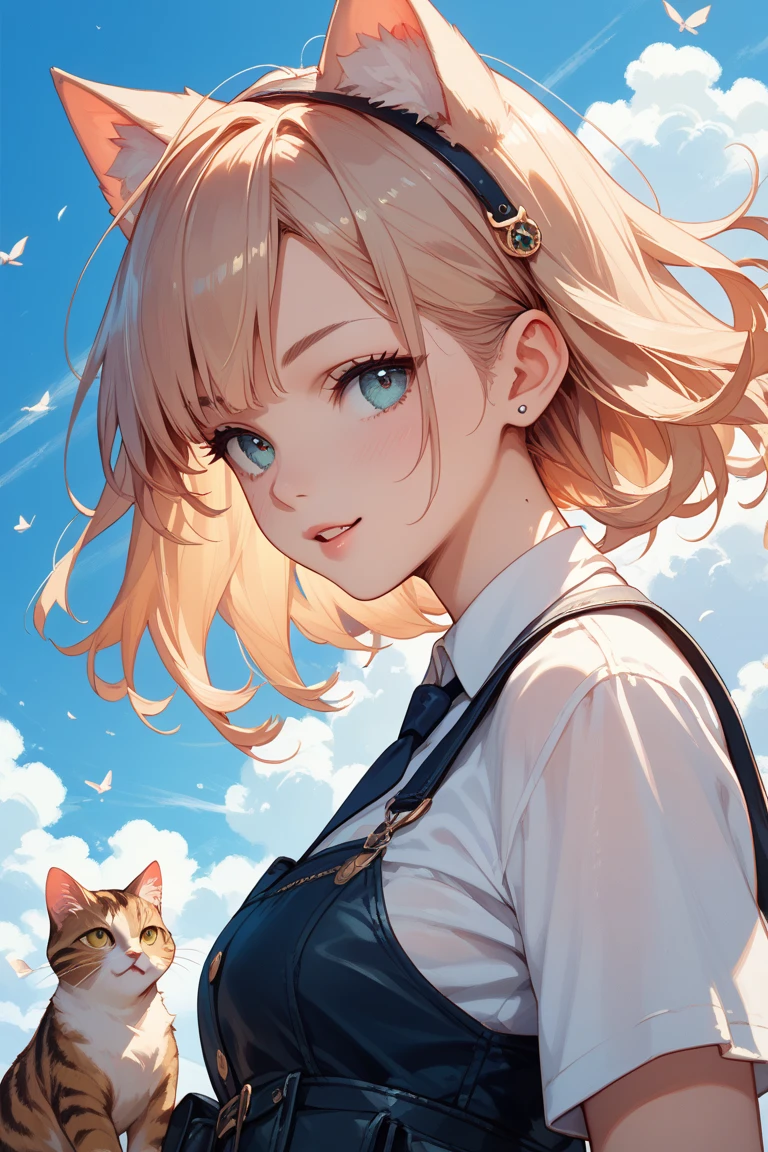 A cat that flies in the sky