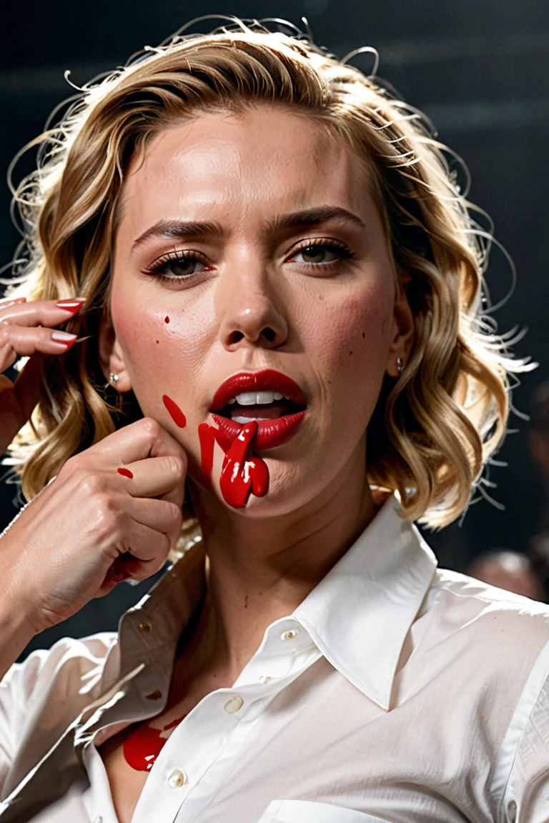 Scarlett johansson making a blowjob