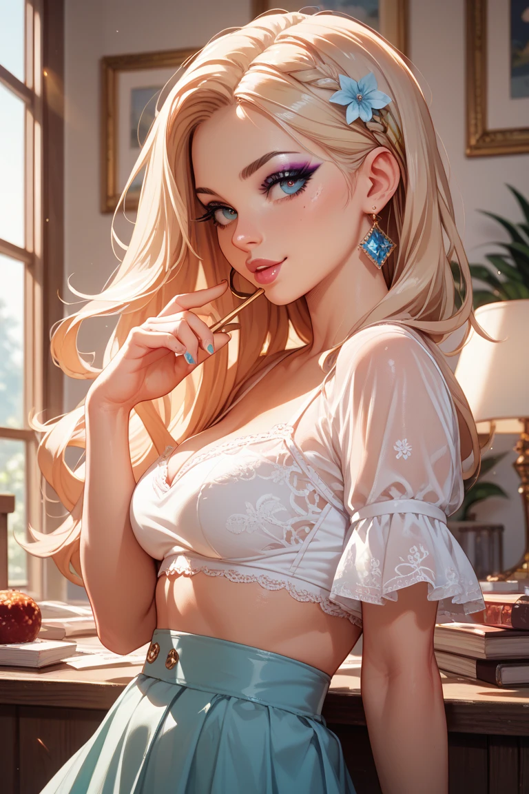 ((1 female)), (fucked), (long hair with ponytail), Blue eyes,(fox ears:1.1), ((white lace lingerie:1.2)), (big breasts:1.3), busty, blush, (cum:1.5), (fullbody), looking at viewer, overflowing, (fullbody), hot pose,( orgasm:1.1), ((an all fours))