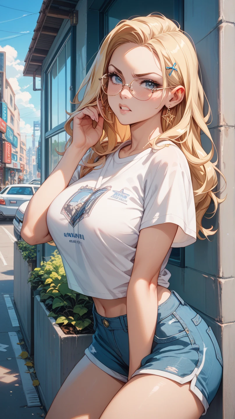 (fundo, misto-language_text, letras japonesas em graffit, mulher linda , longos cabelos negros,::((melhor qualidade)), ((obra-prima)), (muito detalhado:1.3)(masterpiece:1.2, melhor qualidade), (finamente detalhados belos olhos: 1.2), (masterpiece:1.2, melhor qualidade), (finely detailed beautiful eyes: 1.2), ::style joe madureira comic stiyle ::2.9 (masterpiece:1.2, best quality), (finely detailed beautiful eyes: 1.2), ((1girl kelly brook very beautiful woman big breast )), ((solo)), (olhos vermelhos:1.4), (olhos finamente detalhados e rosto detalhado:1.3),), (com jeans e uma camiseta ou vestido branco:1.3), (fundo bonito e claro:1.2), (cg extremamente detalhado, ultra-detalhado, melhor sombra:1.1), ((profundidade de campo)), ((aquarela)), seios grandes, ombros nus, flowers and petals, beautiful concept illustration , (fundo branco:0.5), (illustation :1.1), (extremamente fino e belo:1.1), (detalhes perfeitos: 1.1), obra-prima, alta qualidade, highres, aprimoramento de detalhes, 8k