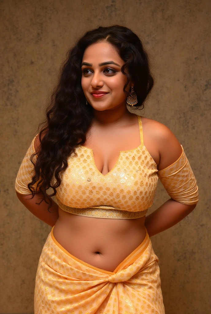 Foto RAW, photorealistic, photography, full body shot, master shot, perfect eyes, goddess like beauty, pierced eyes, perfect thick chubby mallu Desi aunty bhabhi, Wearing a Stanapatta, a chest-band.Saree model, model Photography, Indian saree shoot, Indian traditional wear advertising photography, traditional wear brand shoot, face of Indian actress Sonakshi Sinha, masterpiece, realistic, realism, incredible details,  pleasure, photorealism, detailed skin, skin pores, high contrast, photorealistic Artstation 8k HD digital art trend of high definition and detailed realistic skin texture, ultra detail, realistic skin texture, armature, best quality, ultra high definition, (photorealistic:1.4),, high resolution, detail, raw photo, sweat, Re sharp, by Lee Jefferies Nikon D850 Film Stock Photo 4 Kodak Portra 400 Camera F1.6 Lens Rich Color Ultra Real Realistic Realistic Textures Dramatic Lighting Unreal Engine Trending at Art Station Cinestill 800,(pele altamente detalhada: 1.2), 8k UHD, DSLR, soft-lighting, alta qualidade, grain of film, Fujifilm XT3,she didn't like to wear blouse or bra, she is happy to wear only saree, she hates blouse or bra, detailed hairy armpits, hyper realistic skin, skin pores, sweat, veins, 