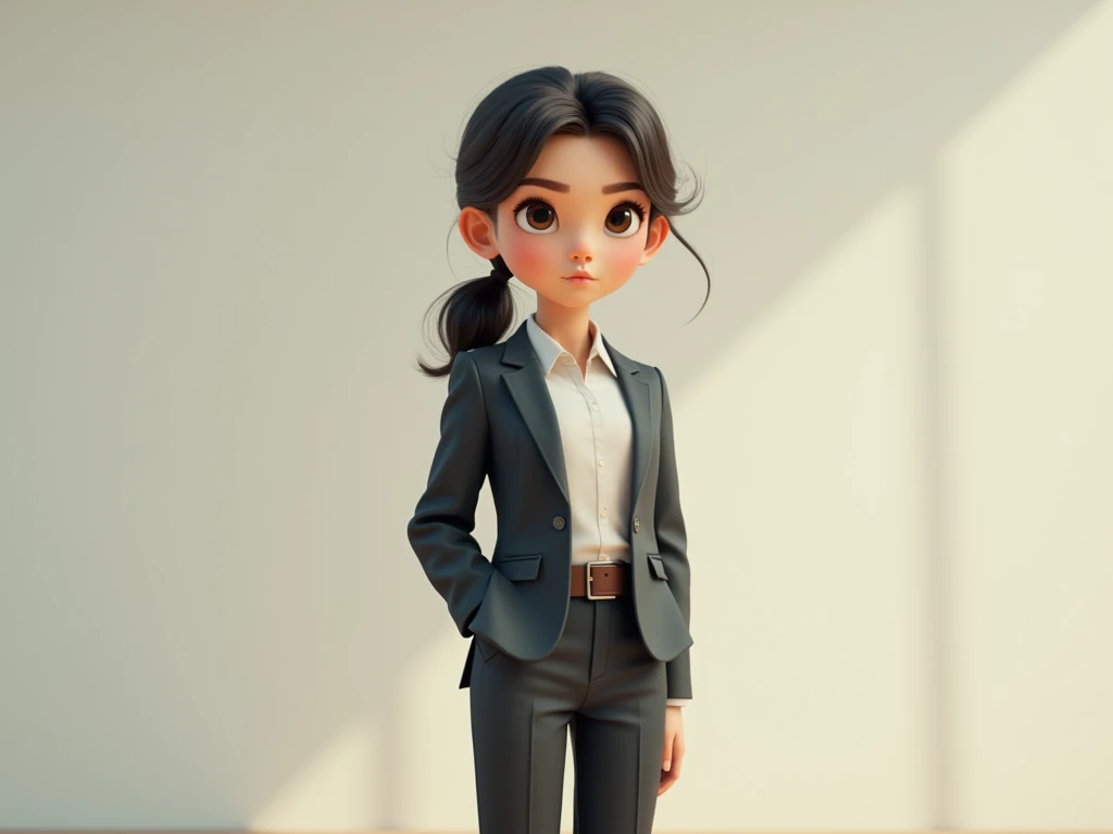 young girl wearing career clothes