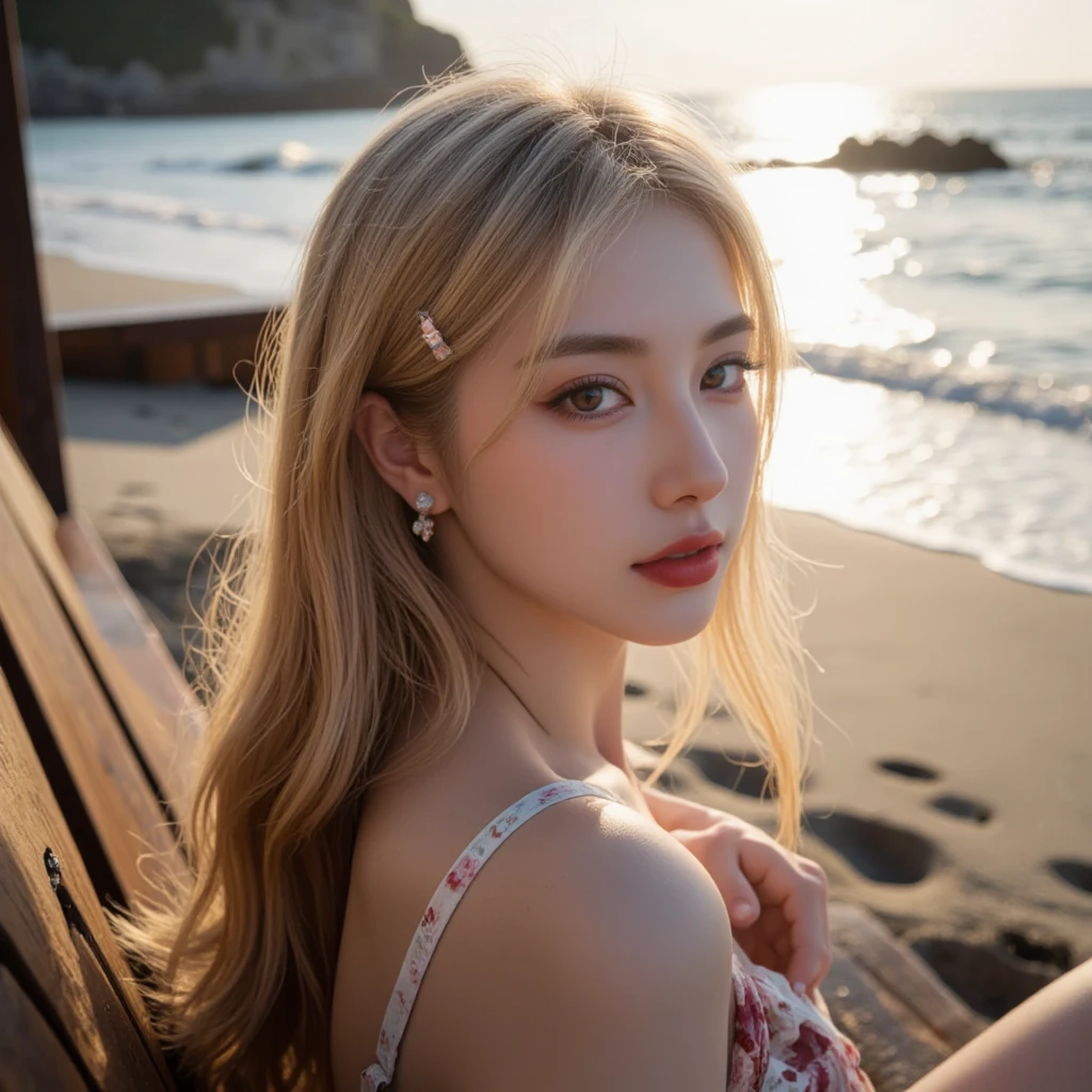 Blonde woman with long hair and piercings posing for a photo..., with long blonde hair, with long blonde hair, Perfect white hair girl, Ava Max, tifa lockhart with blonde hair, pale porcelain white skin, anime girl in real life, with blonde hair, extremely blonde hair, very blonde hair, with long blonde hair, His hair is blonde