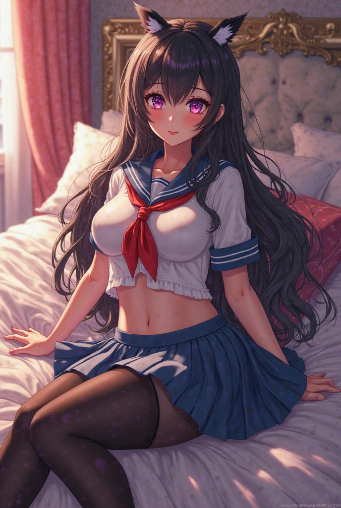 nsfw, (highly detailed beautiful face and eyes:1.2), (((lying))), nsfw, bbfumika, idolmaster, long hair, hairband, ((Sailor School uniform)), ((huge breasted)), Brown panties under pantyhose, torn pantyhose, pussy cutout pantyhose, ((white pantie)), 1girl, solo, (lift shirt:1.5), (show off breasts:1.5), (spread legs, legs up), (pleated mini skirt:1.3), from below, (white pantie, lift skirt, pantie shot, blush), (blushing:1.6), (town overview), detailed landscape, (best quality,masterpiece:1.2), intricate details, extremely detailed,8k resolution, natural lighting,