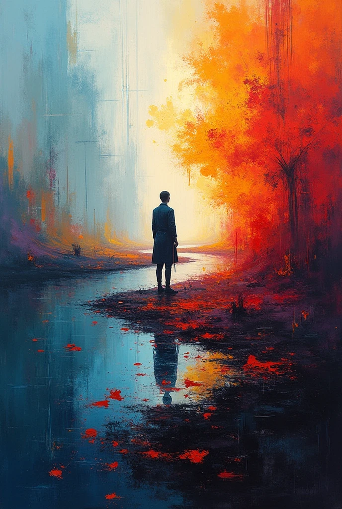 Generate me an abstract image in 4k 40cm*30cm 