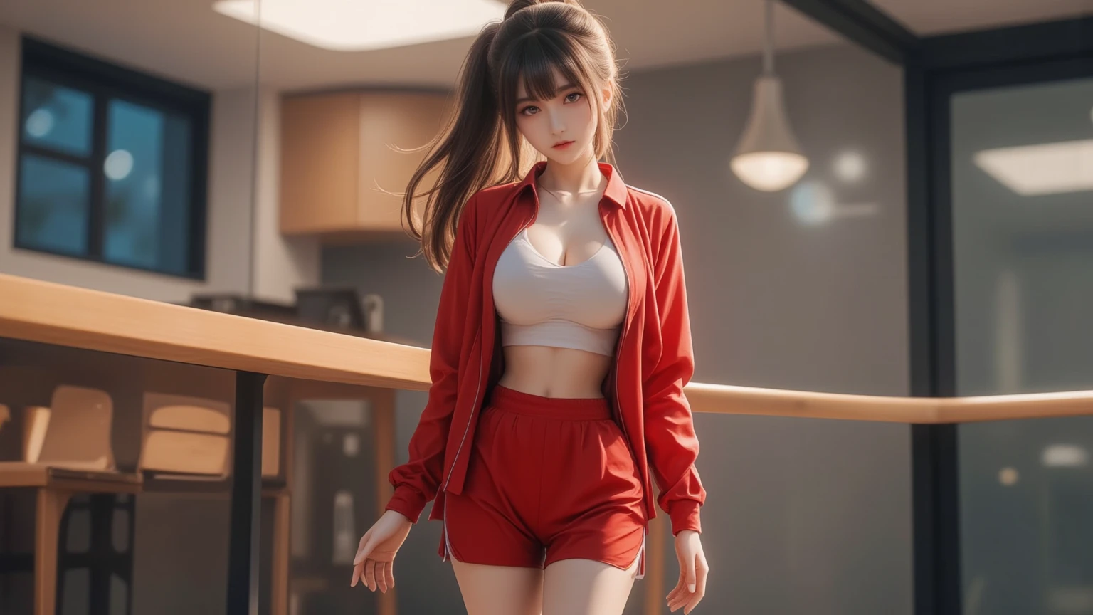 Opening legs　Colorful underwear thin clothes orange