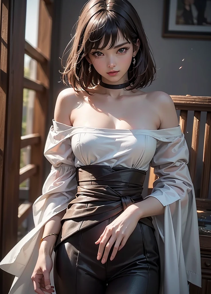 ((best quality)),White Girl,Open your mouth,Hand holding a scepter,have,Large Breasts,Desert fortress in the background,Fat Girl,Fat Face,White,White的,White厚底鞋,short hair,((masterpiece)),((1 girl)), Lots of details,((Jewelry)),Medieval noble summer dress, (Nikolai Fehin),(Fechinbu, They are like this, )