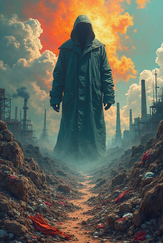 Fast fashion=big pollution poster in English