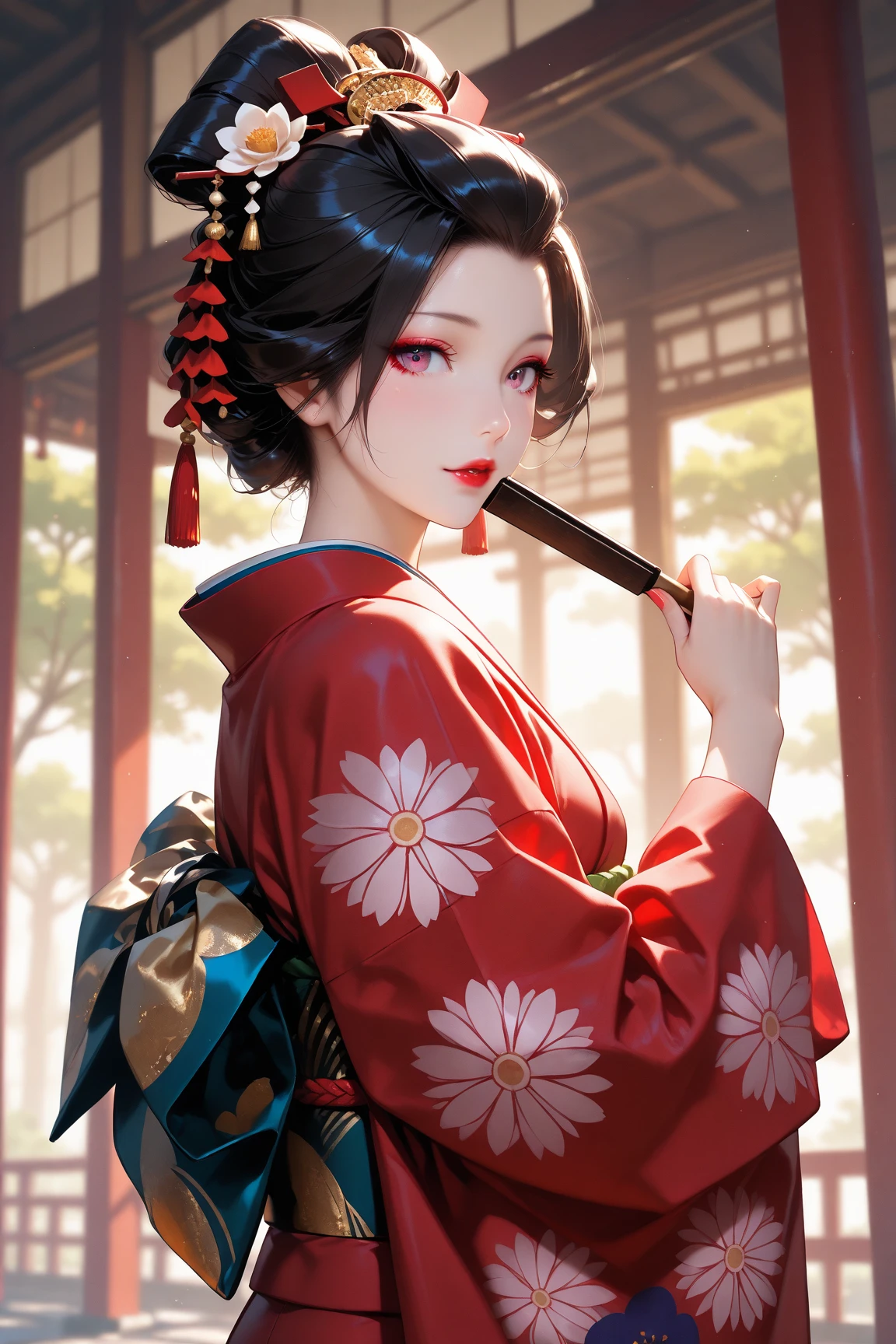 (Highest quality),japanese beauty,  geisha,  