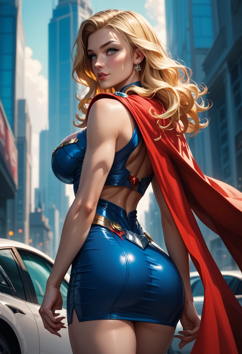 In New York, time squarea, Beautiful woman, 25 years old, Estilo Cristal (Dazzler in English) is a fictional character from Marvel Comics, associated with the X-Men group, wearing a black X-Men style outfit, a belt with an x- men, long blond hair, Originally, it was created as a franchise, with the aim of representing a disco singer (the same style being in decline at the time) in a comic book, but it soon became a fixed character in the group of heroes mutants. In New York, (athletic body: 1.4), (hanging breasts: 1.2), (full breasts: 1.4), (realism: 1.5), (Realisitc: 1.4), (Absurdity: 1.4), 8k, ultra-detailed, Woman beautiful detailed, (Only one: 1.5), 1girl, (Viewer facing: 1.2),