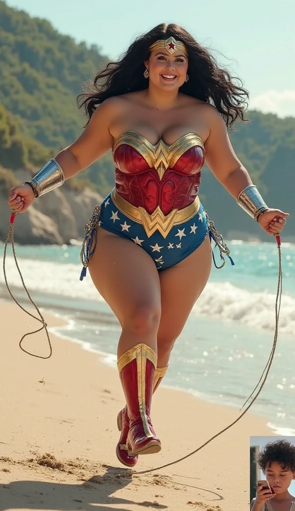Wonder Woman、Side show、Thick waist,Up big ass,High heel boots,From face to toes, Goddess of Twice the Thickest Thighs Japan, , Thin latex costume, Huge and stunning goddess shot, DC live-action movies in Japan, Sexy Movie Pictures, Beautiful beaches,Stiletto heels
