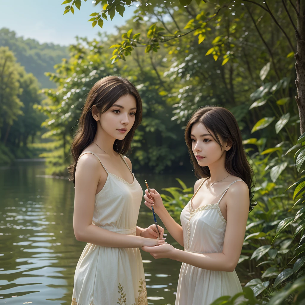 concept art, full body, standing, detailed face and eyes, small chest, hips, look at viewer, standing in center, SEDUCTIVE, shy blush face, sexual expression, 1 Indian girls, wearing sexy small strapless dress, bare shoulder, chest exposed, in the garden, unconcerned, NSFW, quality, contrast, dark, little chubby,