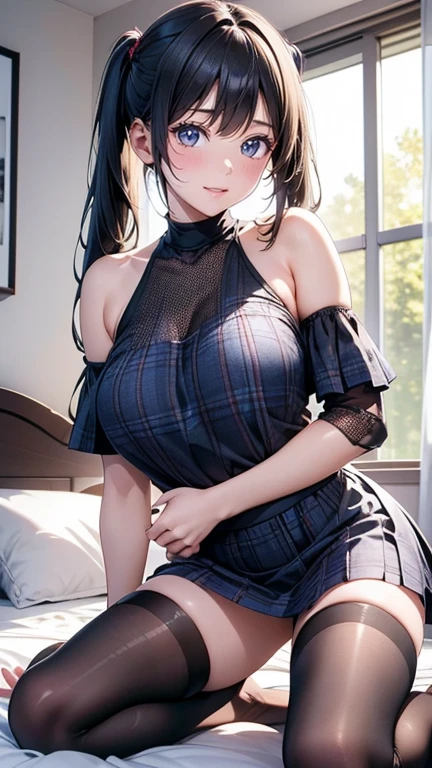 best,Top image quality,Top resolution,1girl in, cute little, ,silber hair,emerald eyes,animesque,de pele branca,Short ponytail,very large breast,A smile,A slender,showing nipple, Show ,Maids,A sexy,amorous,seductiv,Red cheeks,Showing the crotch,Highlights in the eyes, Visible,perspiring,is sheer,Midnight,a baby face,Bare legged,cowboy shot,(barechested:1.3),papillae stand,Show ,Colossal tits,protruding papillae,White and black maid clothes will be taken off.,In the bedroom,open one's legs,open one's legs,No underwear,Sleep in bed,childish,Hands in the crotch,Kamimei,fullnude,Sitting in bed,Show pubic hair,Pubic hair is thin,a large amount of white liquid from the crotch,I'm taking off my maid clothes,Taking it off,