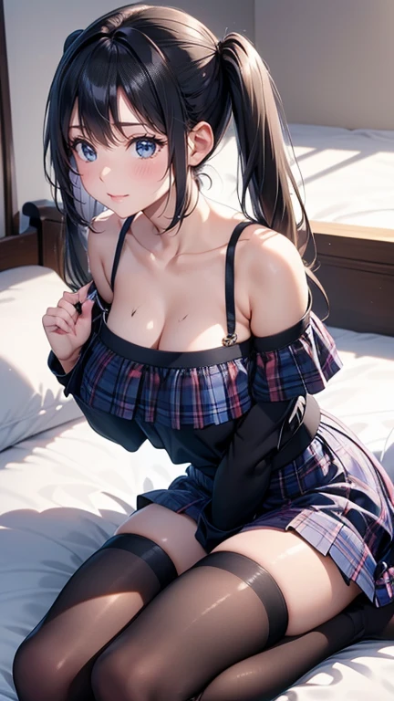 ((Highest quality)), ((masterpiece)), (detailed), One person, sexy,非常にdetailed, Perfect Face, Perfect body, Huge breasts, Very big ass, Straight hair、Beautiful woman,Black-haired、Japaneseの女性、 smile, Hata, Glowing Skin、From below, Huge breasts, Side bust , Thighs, Cleavage, Spread your legs, ((JK clothing)),No underwear,((detailedな女性器:2.0)),((Exposed breasts from the side:1.9)),(Wet blouse:1.3),(Japanese),