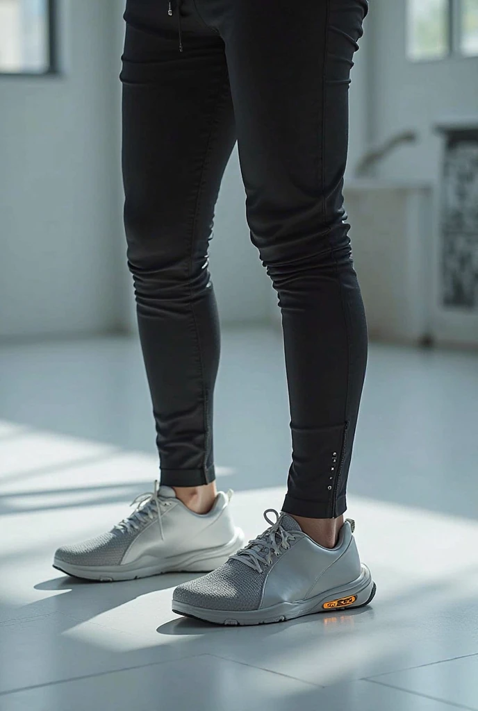 Asian dude in tights,The center of the pants is raised