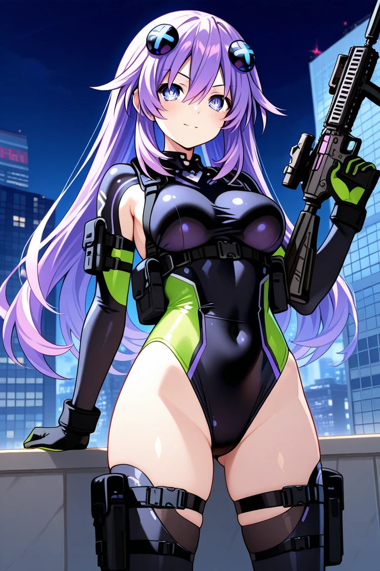 1 girl, 19 years old, Long pink hair, green eyes with slit pupils, Sexy scifi girl,dynamic sexy action pose, holding submachine gun, ponytail, shinny skin-tight white and green bodysuit, cyberpunk, Amateur Photographer, subsurface scattering, film grain, very detailed skin texture, high quality, 35mm photograph, film grain, bokeh, professional, 4k, highly detailed,