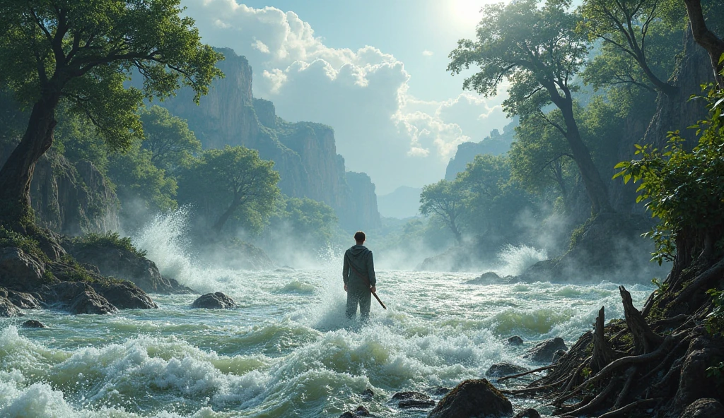 The rivers are flooded.