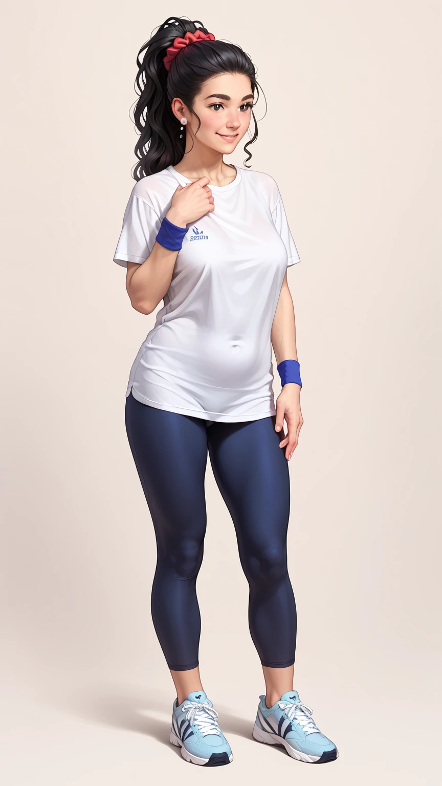 cinematic photo Woman 30 years old ,tight medium shot . 35mm photography, film, bokeh, proffesional, 4K, highy detailed, realisitic, a woman rafting wearing a polo shirt and Palazzo pants: Extremely baggy and baggy pants, Fluid design.,