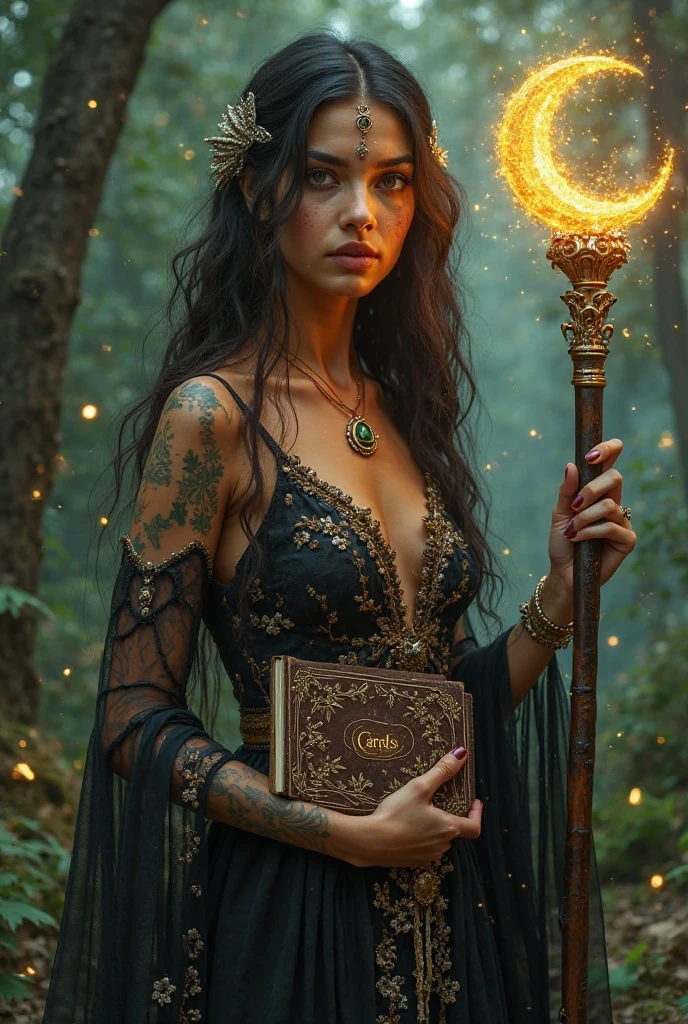 female geriatric, broad-shouldered, scandinavian, violet eyes, round nose, narrow chin, round cheeks, curved forehead, heart face shape, , chestnut french braid hair, rage, wand waving, swirling motions with a magical wand, druid, Earth Manipulation (shaping and moving the ground) , wand waving, swirling motions with a magical wand, glowing runes, halo, a moonlit graveyard, with tombstones casting eerie shadows , <lora:ArsMJStyleSD_-_Art_Nouveau:0.8> ArsMJStyle, Art Nouveau