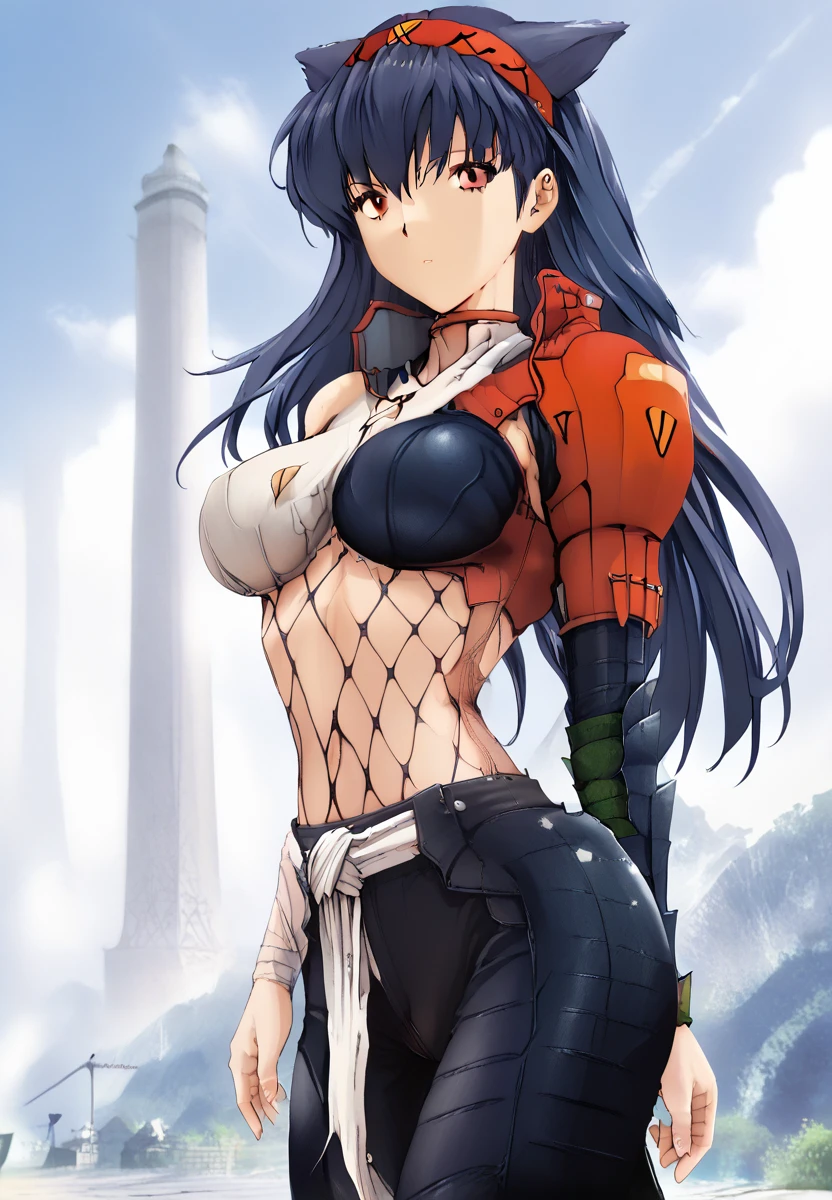 super detailed, explicit, beautiful body, beautiful nose, beautiful character design, perfect eyes, perfect face, ultra high resolution, 4k, beautiful feet, perfect legs, nice hands, perfect hands, masterpiece, highest quality, very detailed, figure, disorganized, perfect anatomy, Street Fighter, doll suit, Shadaloo doll, doll suit, No expression, empty eyes, looking at the viewer, red gloves, emotionless, black latex, corruption, Mind control, female combatant, whole body, Hypnosisにかかった, unhappy trance, whole body suit, ribbed bodysuit, arms to the sides, follow, perfect female body, extremely glossy latex, Hypnosis, hypnorolla, empty eyes, Mind control装置, Pauses, obedient_Pause, slave, Are standing straight, Are standing, Are standing at attention, have, tie, belt, latex, ribbed bodysuit, Thighhighs, garter belt, combat readiness, Extend your right arm from your shoulder and reach up into the air., army, thigh boots, (((pixel perfect, Perfect in every detail))), alone, 1 girl, hair ornaments, long hair, blue hair, ponytail, hair ribbon, brown eyes, Tsuruga Ami, Megami no Cafe Terrace, huge breasts,