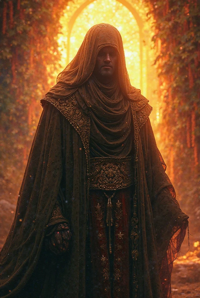 দরবেশ ধনী লোক্টকে বুজাল দরবেশ এর মুখমন্ডল এর সামনের অংশ একেবারেই অদৃশ্য দেখাবে জেন আলোয় ভেসে গেছে 