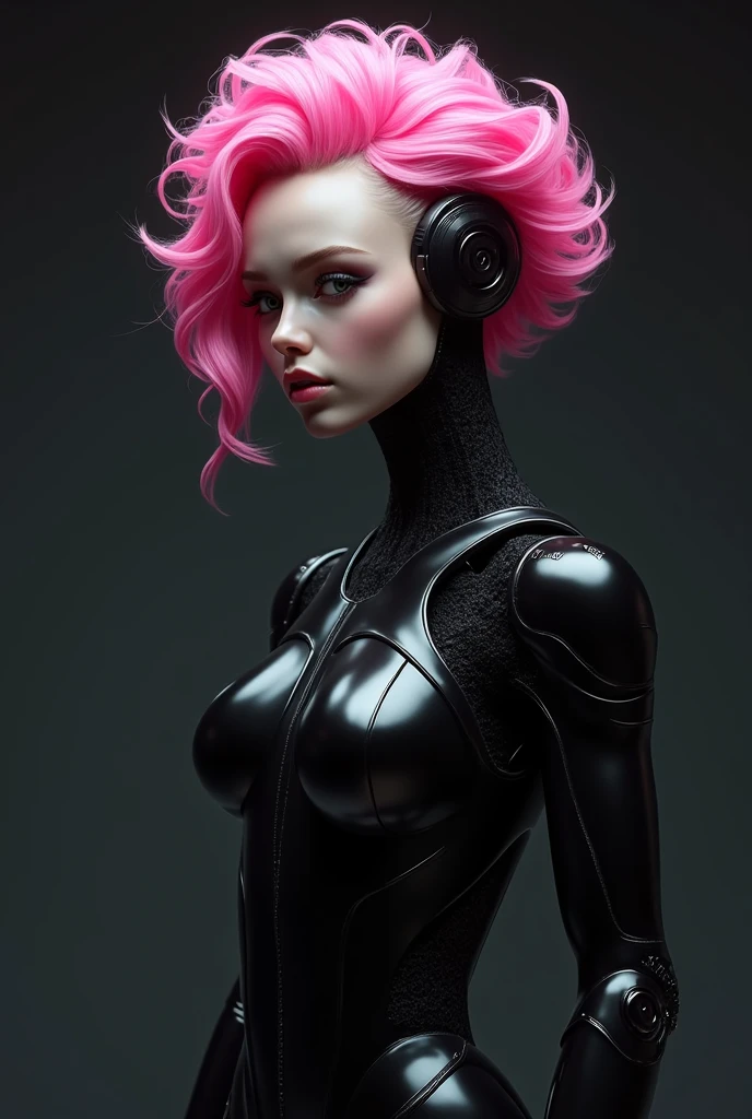 masterpiece,alien-themed Bear Witness to the Might of the Cosmic Cyber Warrior: An Incredible Mix of Technology and Allure Set Among Spectacular Interstellar Battlescapes. Infused with the unique flair of Jovana Rikalo,Brandon Woelfel,and Ross Tran,this indomitable cyborg reigns supreme over otherworldly turmoil. Delicate cables snake harmoniously beneath luminous epidermis,while her mighty vertebrae prop up an elegantly fashioned human cranium graced by cascading neon undercut tresses. Radiating self-assurance,her resplendent visage elicits awe as she advances fearlessly,solidifying legends of triumph and eternal reverencE. extraterrestrial,cosmic,otherworldly,mysterious,sci-fi,highly detailed,