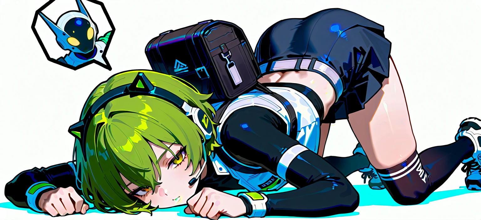 long hair, assasin girl,  adult, perfect shape, gorgeous hips, small breast, distressed, backing up from the viewer, cornered, looking away in distress, big shiny black leather boots, arms behind the back, glare, hatred, disgust, perfect body, [[[[[[[[skin tight pink latex packing tape mummification bondage]]]]]]]], closed legs, laying down squirming, full body sleepsack bondage