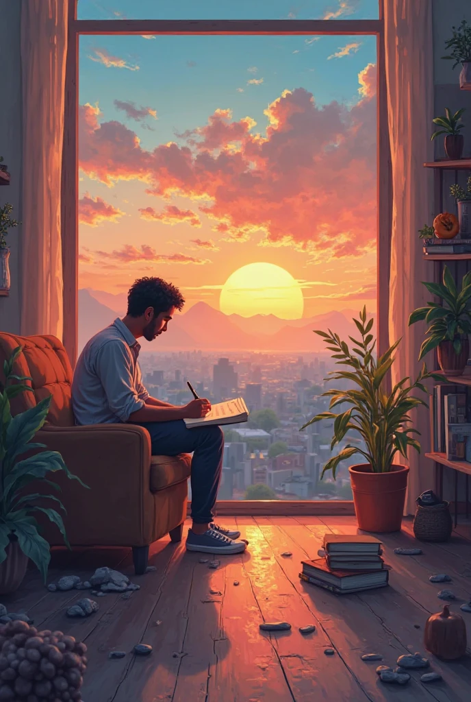 1. Introductory scene : Ahmed's dream

Graphic background : He dreams of being able to positively impact his community by becoming a coach {x} An inspiring sunrise view with a colorful sky that symbolizes a new Departure.

a book or a vase : Ahmed (YOU ), A young man passionate about education and personal development. You are dressed in a simple but modern style, symbolizing your connection with youth.

Description : Ahmed is sitting in a quiet room, an open notebook in front of him. A young man passionate about education and personal development. He is looking at a motivational quote on his phone.


2. Transition scene : Hard work

Graphic background : He faces criticism and personal challenges.

Secondary characters : maybe a coach or community leader. Ahmed embarks on his project.

Description : Blurry figures representing doubts and skeptics. Obstacles in the road

Graphic background, A modern workspace.


3. decision making scene : Ahmed embarks on his project : The mentor encourages him to follow his passion and taking the first step towards his dream {x} Ahmed is going through a difficult period where doubts start to invade his mind {x} Ahmed meets a mentor who opens his eyes to the importance of continuing education {x} A large bright sign that indicates the direction of the “opportunity” with bright colors drawing attention.

Secondary character : A mentor (Secondary characters, representing Ahmed's future customers), You're up against them on your way.

Description : A winding path with stones on the ground symbolizing obstacles. A team of enthusiastic young people ready to learn and grow. But he is moving forward with determination.


4. someone with experience : The opportunity

Graphic Background : with coaching tools, and a laptop, Books, Development scene.

Secondary character : creating coaching courses and sessions e, This moment becomes a turning point.

Description : A modern workspace, a calm and wise person