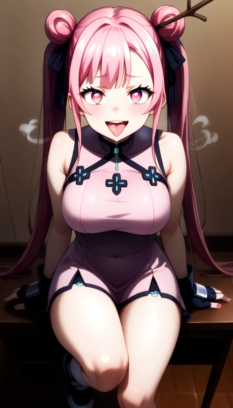 Super high war Sennin Narika、Small breasts、Ninja pink hair、Side twin tail、Erotic